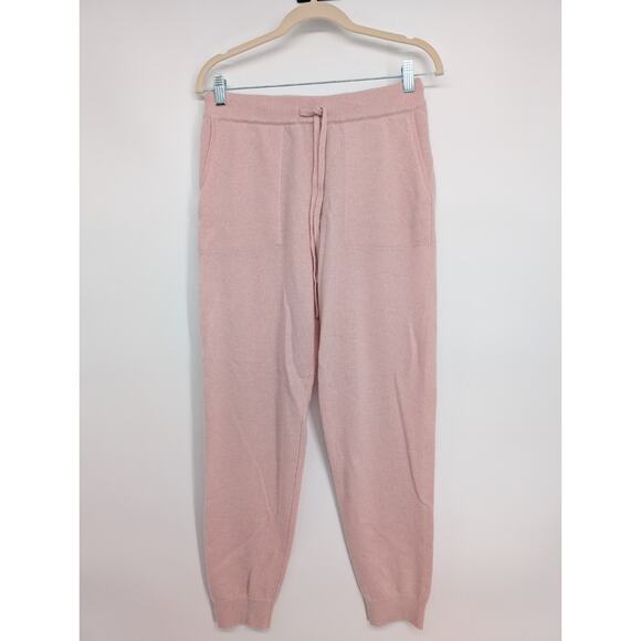 NWOT White + Warren 100% Cashmere Joggers Pants Size S Pink #1D504 - Picture 1 of 7